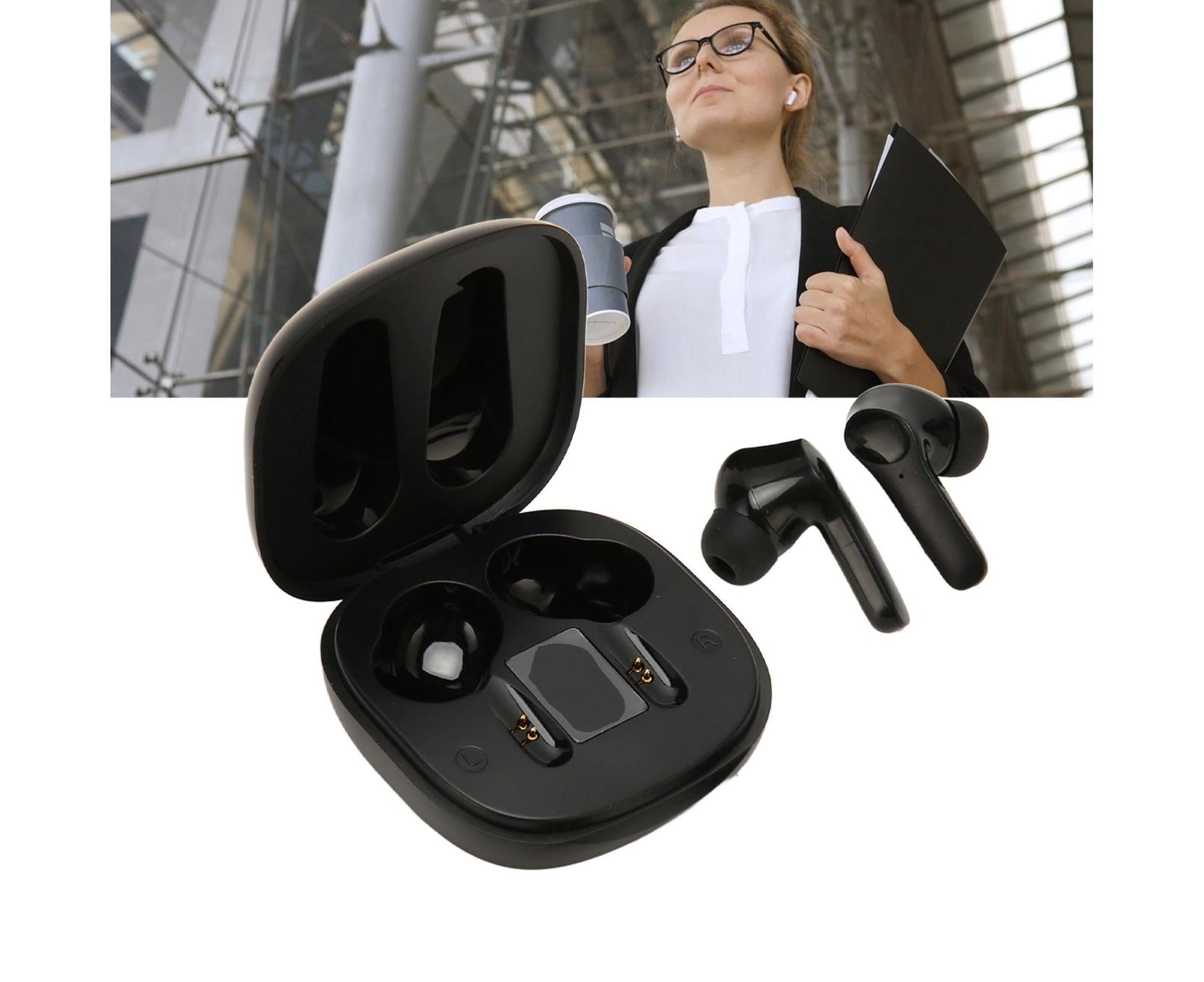 Wireless Translator Earbuds Bluetooth 5.3 Translation 74 Languages 70 Accents Device with APP for Music Call V1263-JX-110