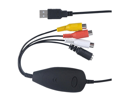 USB 2.0 Video Audio to HDD Converter Capture Card 3RCA Cable Scart RCA Adapter Black V1263-JX-1100