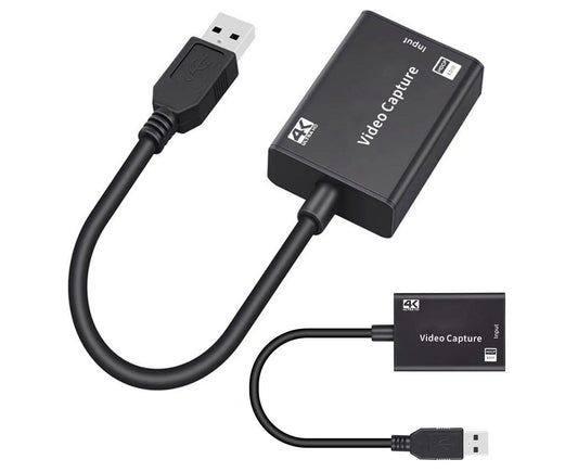 USB to HDMI-compatible High Clarity 1080P 4K Video Capture Card for Game Live Streaming Broadcast Black V1263-JX-1102