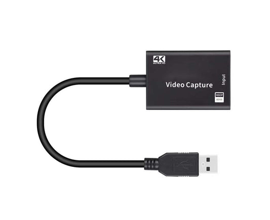 USB to HDMI-compatible High Clarity 1080P 4K Video Capture Card for Game Live Streaming Broadcast Black V1263-JX-1102