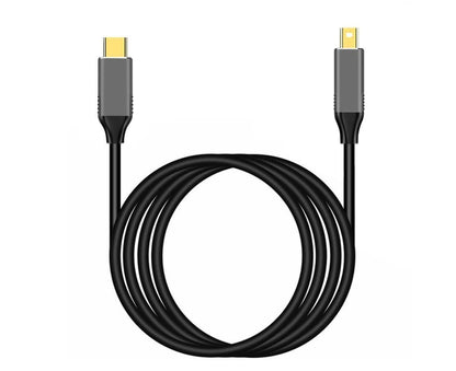 USB Type C to Mini DisplayPort DP 4K 6FT Cable Adapter Converter for MacBook Black V1263-JX-1104