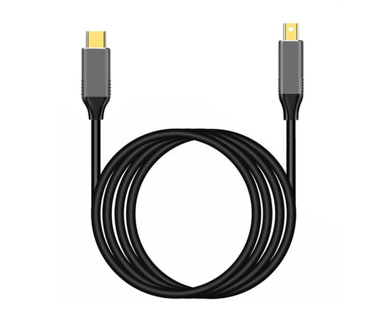 USB Type C to Mini DisplayPort DP 4K 6FT Cable Adapter Converter for MacBook Black V1263-JX-1104