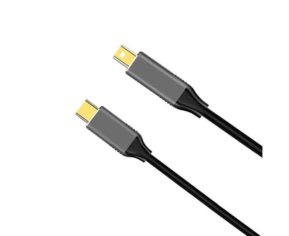 USB Type C to Mini DisplayPort DP 4K 6FT Cable Adapter Converter for MacBook Black V1263-JX-1104