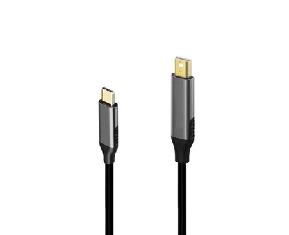 USB Type C to Mini DisplayPort DP 4K 6FT Cable Adapter Converter for MacBook Black V1263-JX-1104
