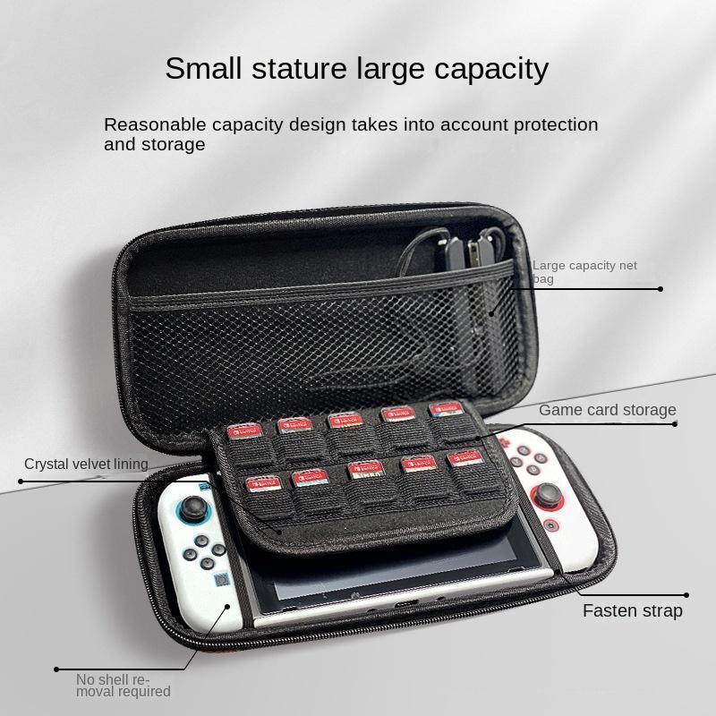 Carry Case Compatible with Nintendo Switch and New Switch OLED Console with Pockets for Accessories and V1263-JX-1111