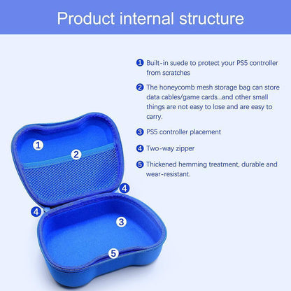 Gaming Controller Travel Carrying Case Compatible with Playstation 5 Wireless Controllers. Protective Storage V1263-JX-1112