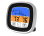 Food Cooking BBQ Thermometer Touch Screen Temperature Meter with Timer Probe-Black V1263-JX-1119