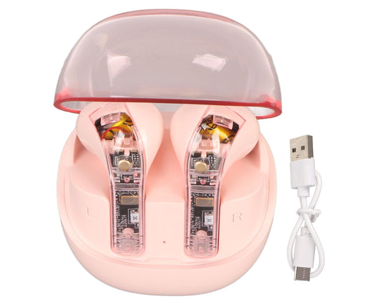 Language Translator Earbuds Support 144 Online Languages Bluetooth 5.3 Earphones Wireless Device Pink V1263-JX-115
