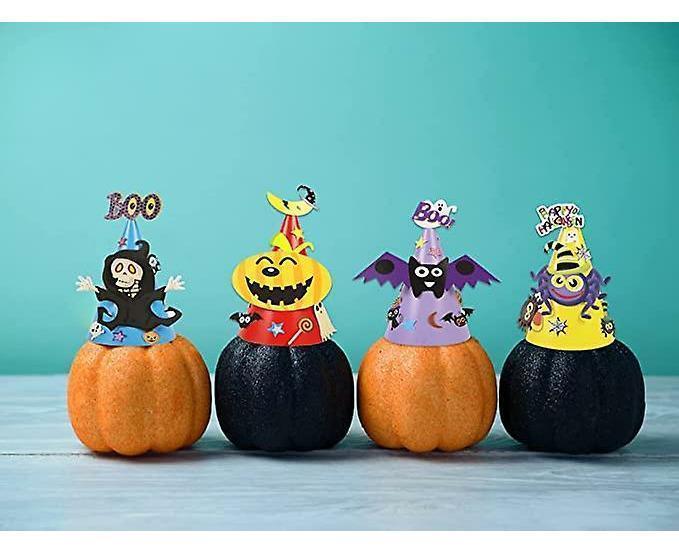 4PC Halloween Party Hat Babies Craft Kit Halloween Party Games Diy Monster Party Decorations V1263-JX-1154