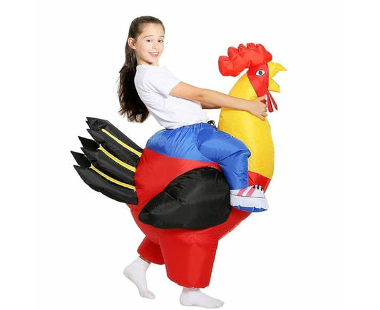90-130cm Inflatable Christmas Rooster Halloween Costume Blow Up Suit Battery Power Cosplay Costume Christmas V1263-JX-1155