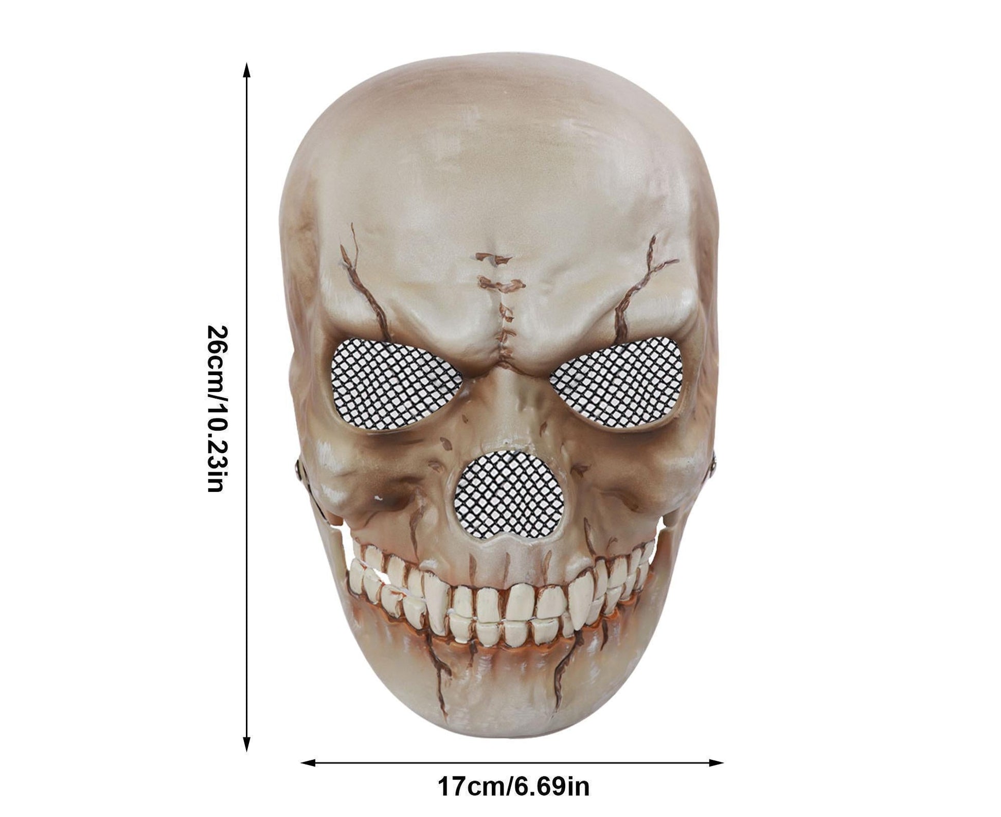 Adjustable Halloween Ghost Masque with Scary Looking Artificial Skeleton Face for Theme Parties Masquerade V1263-JX-1156