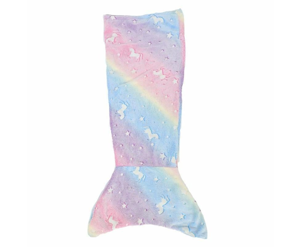 Blue Pink Mermaid Blanket Glow in The Dark Sleeping Bag Babies Birthday Gift Daughte V1263-JX-1157