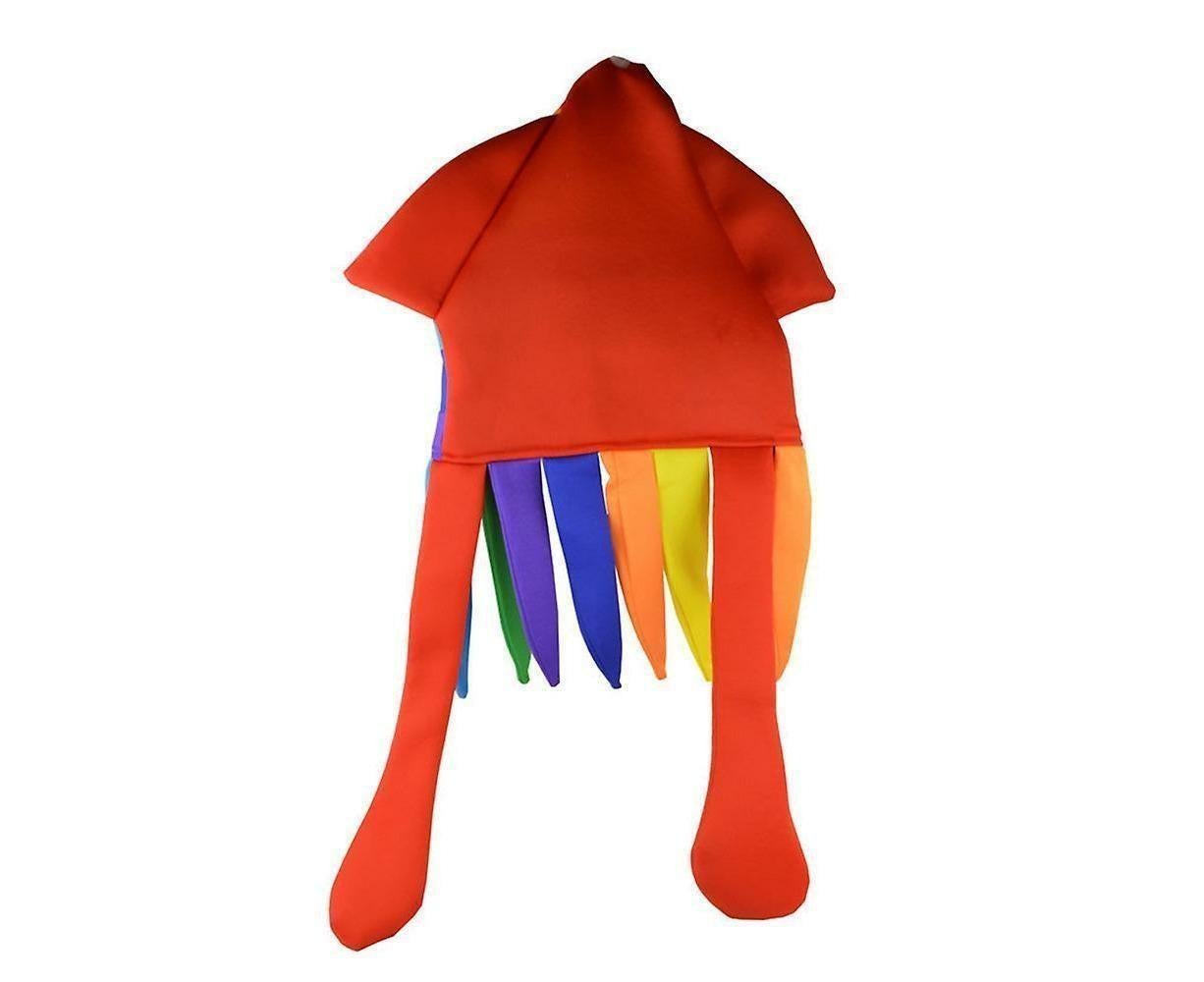 Cute Rainbow Squid Hat Funny Creative Octopus Headdress Halloween Party Hat V1263-JX-1162