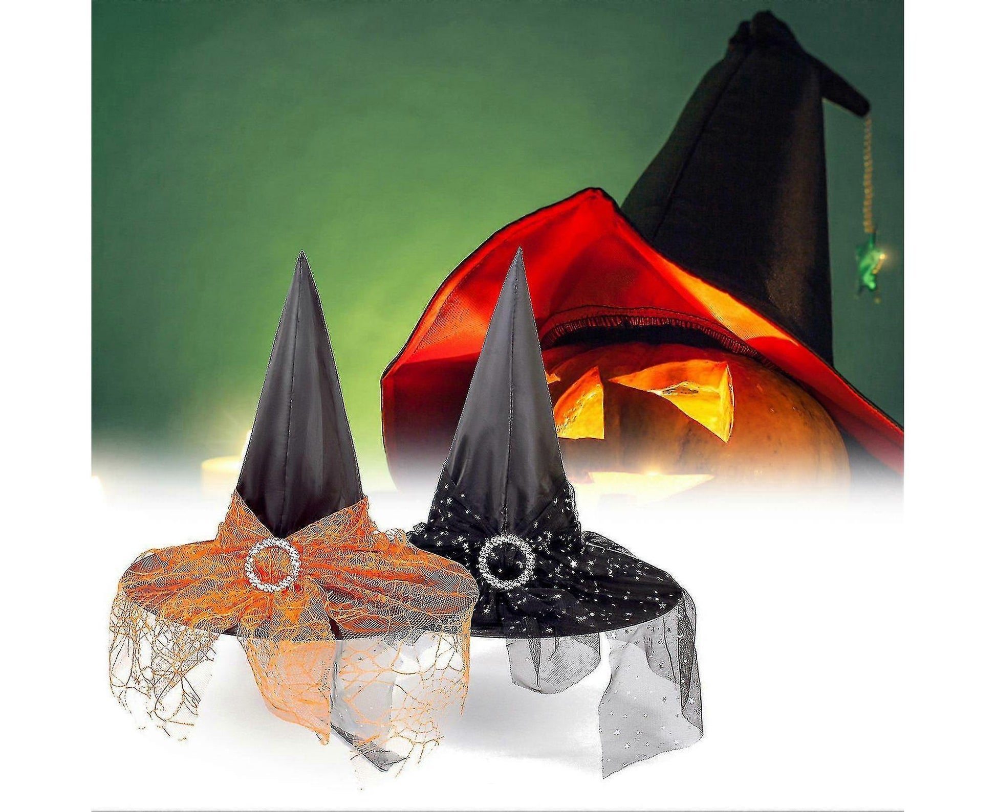 Fashion Reusable Cloth Halloween Babies Wizard Hat For Party Decor-Black V1263-JX-1163