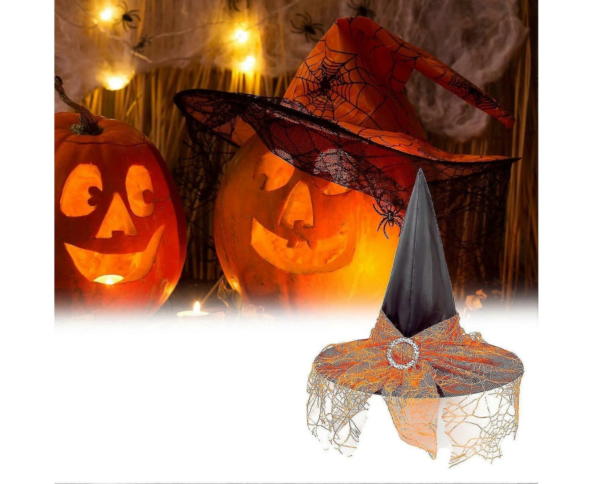 Fashion Reusable Cloth Halloween Babies Wizard Hat For Party Decor-Black V1263-JX-1163