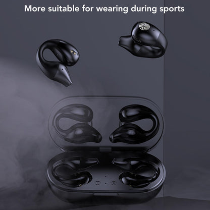 Open Ear Bluetooth Earbuds HiFi Noise Cancelling Waterproof Clip On Wireless Earphone for Cycling Driving V1263-JX-117