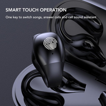 Open Ear Bluetooth Earbuds HiFi Noise Cancelling Waterproof Clip On Wireless Earphone for Cycling Driving V1263-JX-117