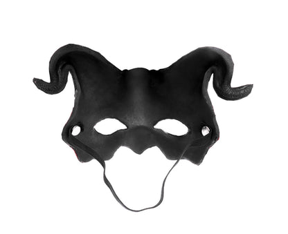 Halloween Masquerade Devil Mask Unique Scary Half Face Ram Horn Devil Mask for Halloween Costume Supplies V1263-JX-1170