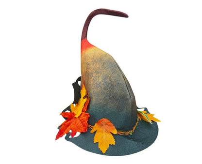 Halloween Witch Hat Halloween Party Magics Hat Felts Hat Maple Leaf Hat V1263-JX-1176