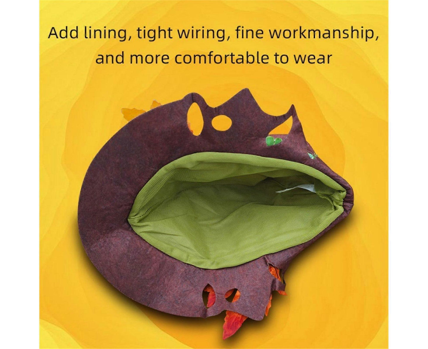 Halloween Witch Hat Halloween Party Magics Hat Felts Hat Maple Leaf Hat V1263-JX-1176