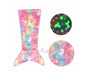 Mermaid Blanket Glow in The Dark Sleeping Bag Babies Birthday Gift Daughte-Pink Tie Dye V1263-JX-1188
