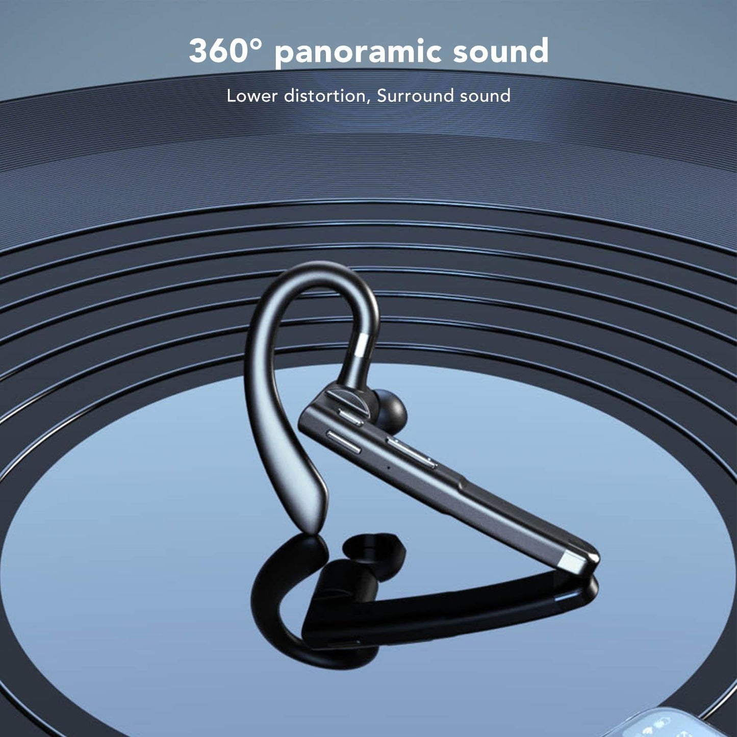 Bluetooth Earpiece Noise Canceling Waterproof Digital Power Display Wireless Headset with Charging Case for V1263-JX-119