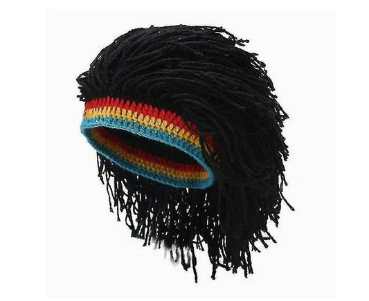 Rasta Wig Beanie Caps For Men Handmade Crochet Winter Warm Hat Gorros Halloween Holiday Birthday Gifts Funny V1263-JX-1191