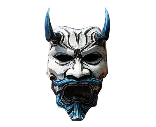 Samurai Uncle Oni Latex Mask Halloween Cosplay Props Horror Theme Decoration Toys for Uncle Oni Mask Latex V1263-JX-1192