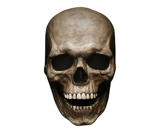 Unisex Creepy Halloween Skull Mask with Moving Jaw Entire Head Full Head Latex Helmet - Dark V1263-JX-1196