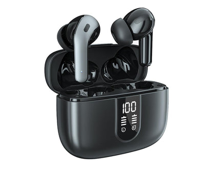 True Wireless Earbuds - LED Power Display - Bluetooth Earphones with Charging Case and Mic V1263-JX-12