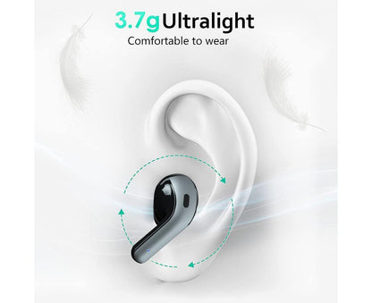 True Wireless Earbuds - LED Power Display - Bluetooth Earphones with Charging Case and Mic V1263-JX-12