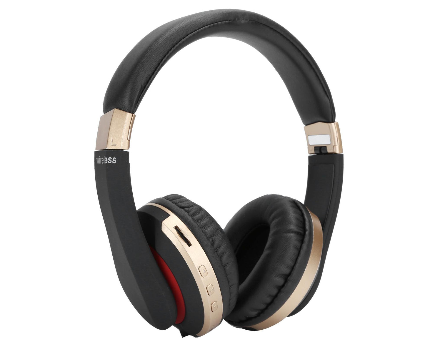 Foldable Bluetooth Headset Wireless Over Ear Stereo Headsets with Mic Gaming HeadphoneGold V1263-JX-121