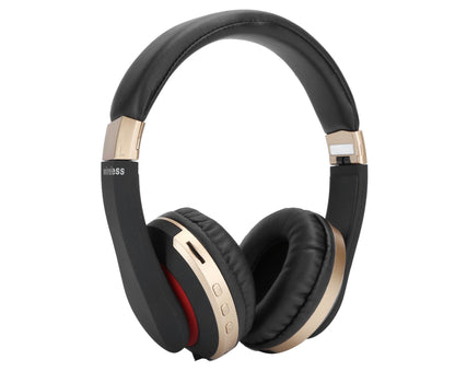 Foldable Bluetooth Headset Wireless Over Ear Stereo Headsets with Mic Gaming HeadphoneGold V1263-JX-121