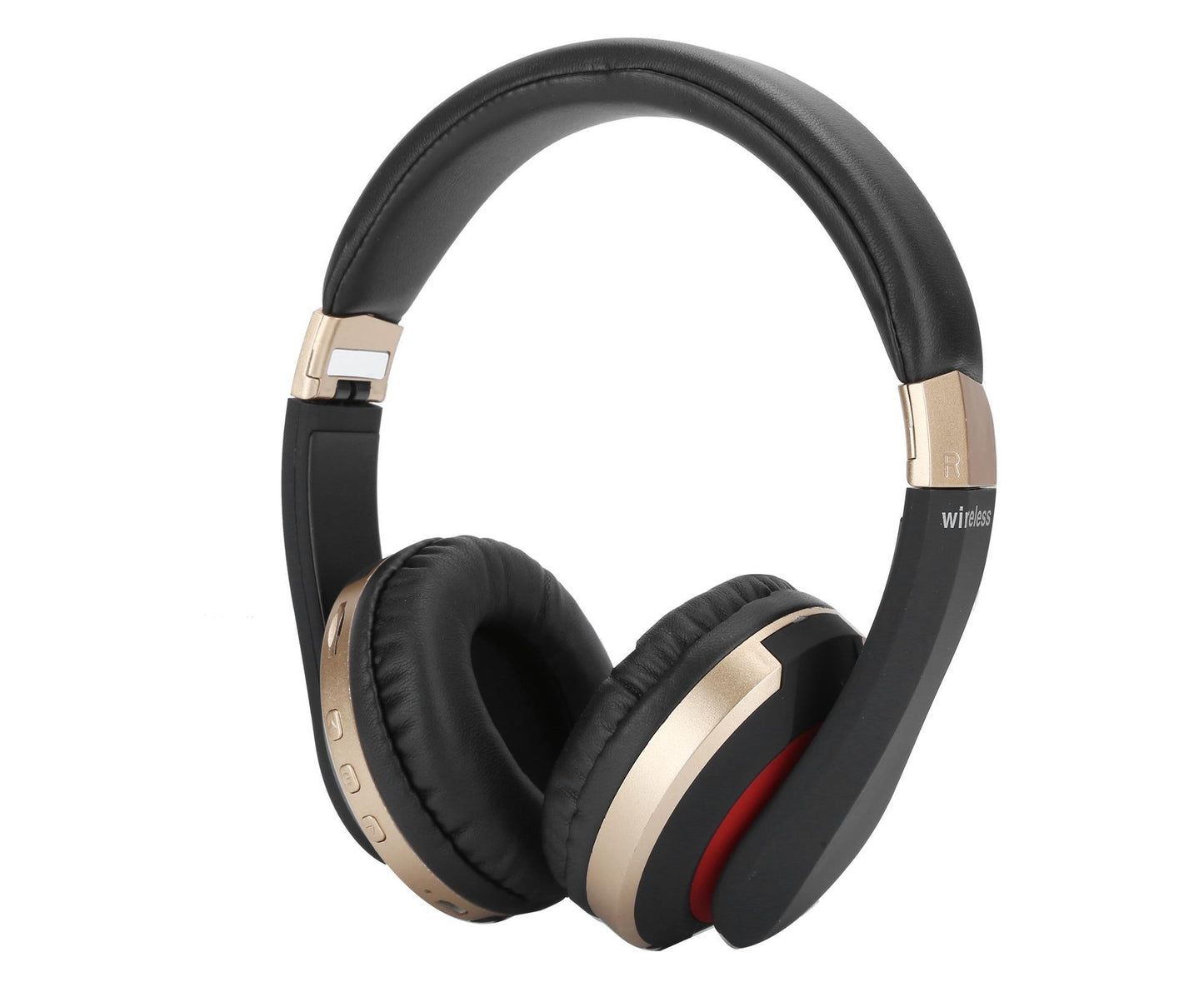 Foldable Bluetooth Headset Wireless Over Ear Stereo Headsets with Mic Gaming HeadphoneGold V1263-JX-121