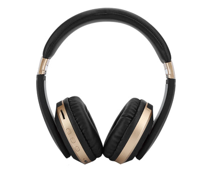 Foldable Bluetooth Headset Wireless Over Ear Stereo Headsets with Mic Gaming HeadphoneGold V1263-JX-121