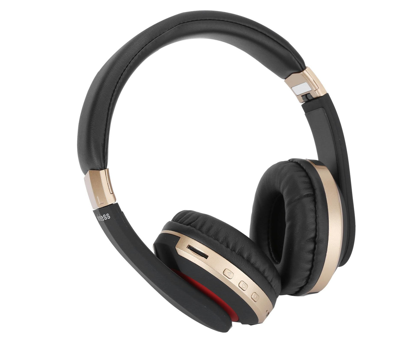 Foldable Bluetooth Headset Wireless Over Ear Stereo Headsets with Mic Gaming HeadphoneGold V1263-JX-121