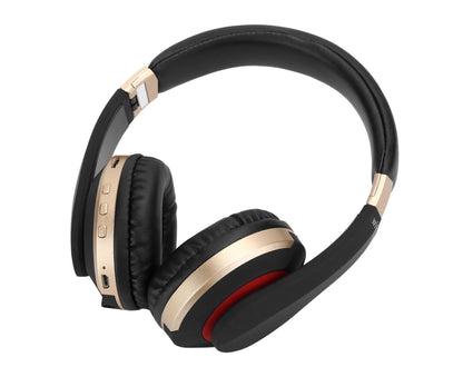 Foldable Bluetooth Headset Wireless Over Ear Stereo Headsets with Mic Gaming HeadphoneGold V1263-JX-121