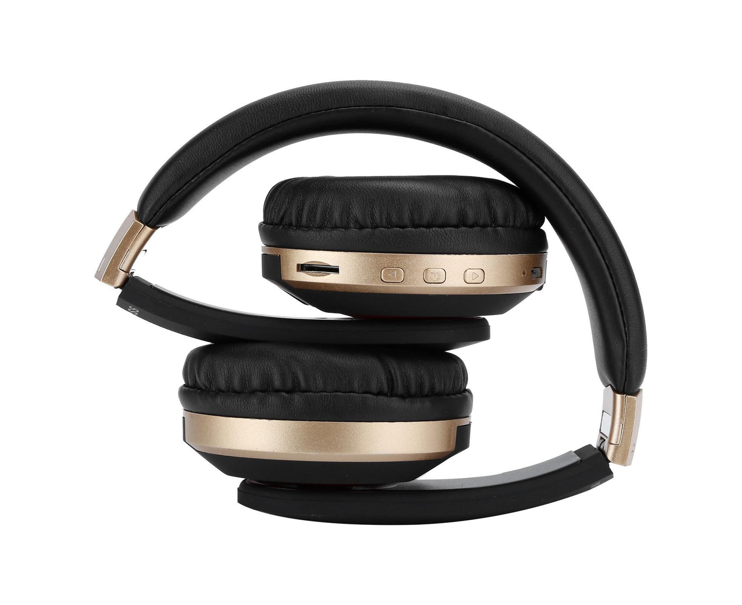 Foldable Bluetooth Headset Wireless Over Ear Stereo Headsets with Mic Gaming HeadphoneGold V1263-JX-121