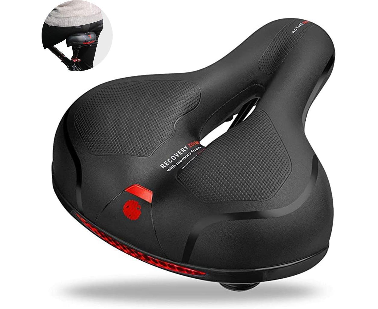 Bicycle Saddle, Memory Foam Gel Bicycle Saddle, Ergonomic Hollow Saddle, Waterproof And Breathable Saddle For V1263-JX-1211