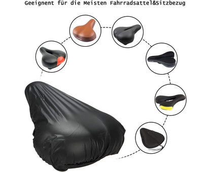 Bicycle Seat Cover, 2pcs Saddle Pad Bicycle, Elastic Waterproof Bicycle Saddle Cover (Black) V1263-JX-1212