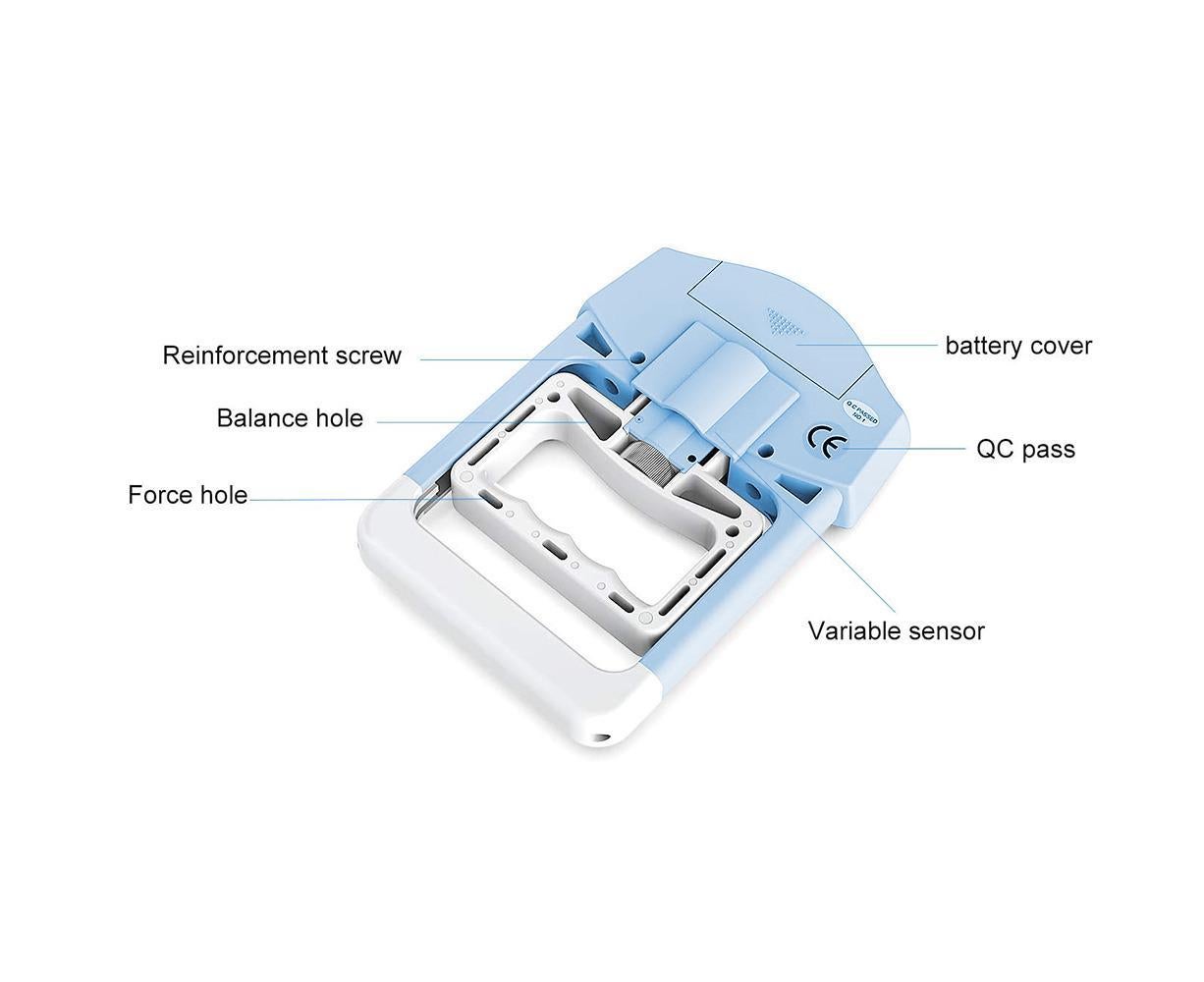 Digital Hand Dynamometer Grip Strength Measurement Meter Auto Capturing Electronic Hand Grip Power - Blue V1263-JX-1213