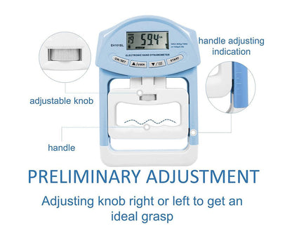 Digital Hand Dynamometer Grip Strength Measurement Meter Auto Capturing Electronic Hand Grip Power - Blue V1263-JX-1213