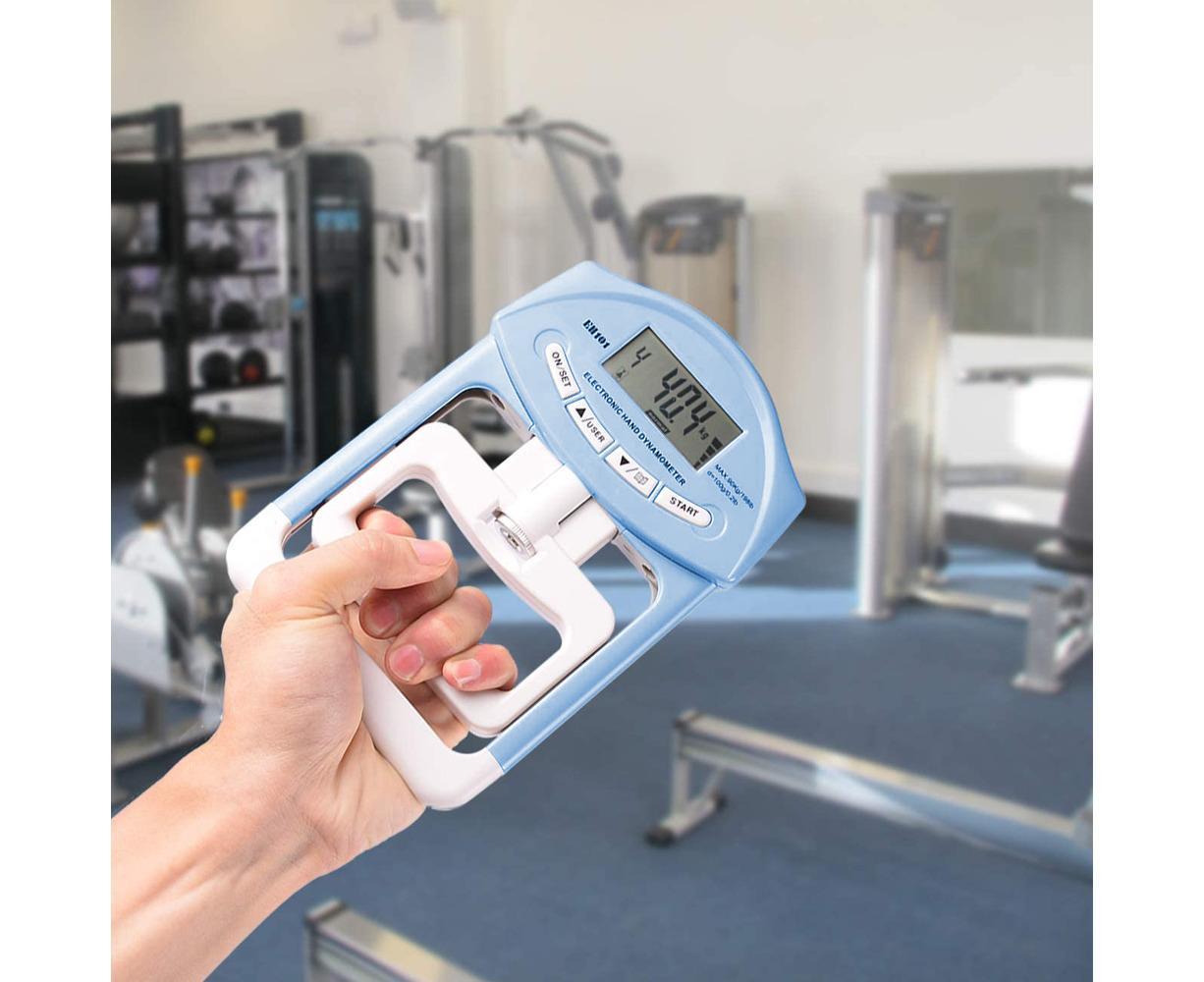 Digital Hand Dynamometer Grip Strength Measurement Meter Auto Capturing Electronic Hand Grip Power - Blue V1263-JX-1213