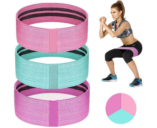 Fitness band [set of 3] Fitness bands / resistance bands set Loop band for 3 resistance levels for buttocks V1263-JX-1215