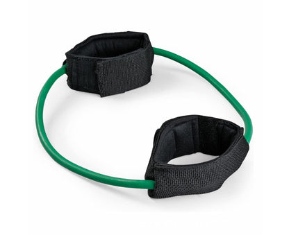 Leg Resistance Band Exercise Cord with Non-Slip Padded Ankle Cuffs - Green V1263-JX-1220