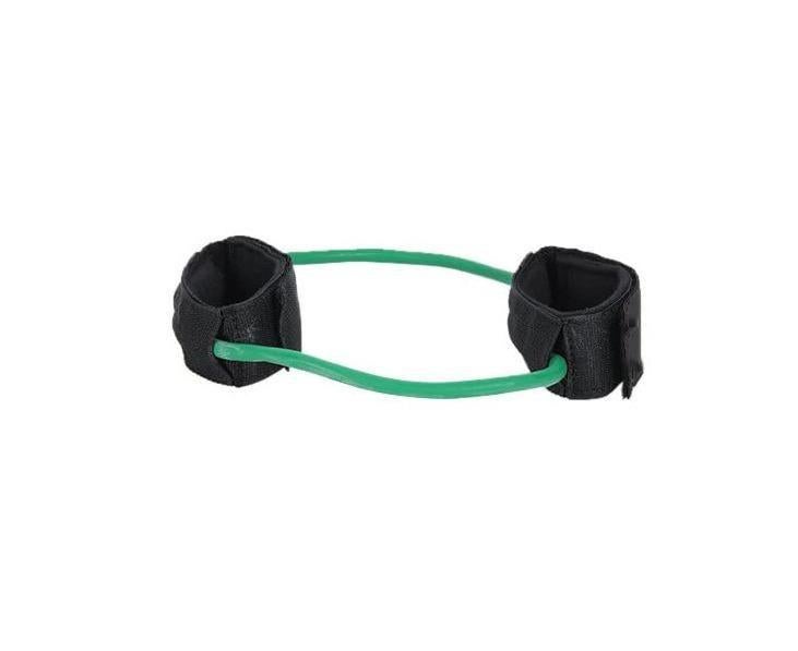 Leg Resistance Band Exercise Cord with Non-Slip Padded Ankle Cuffs - Green V1263-JX-1220