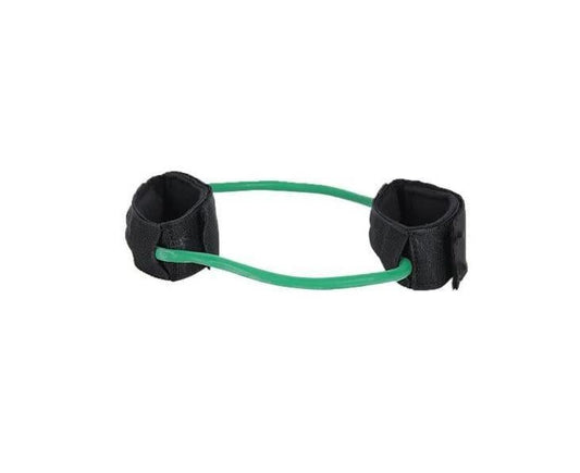 Leg Resistance Band Exercise Cord with Non-Slip Padded Ankle Cuffs - Green V1263-JX-1220