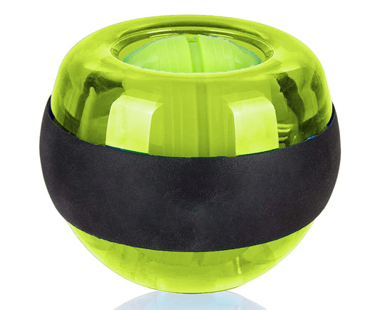 Metal Core Wrist Exerciser Wrist Strengthener Gyro Ball with LED Light - Green V1263-JX-1221