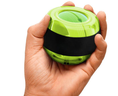 Metal Core Wrist Exerciser Wrist Strengthener Gyro Ball with LED Light - Green V1263-JX-1221