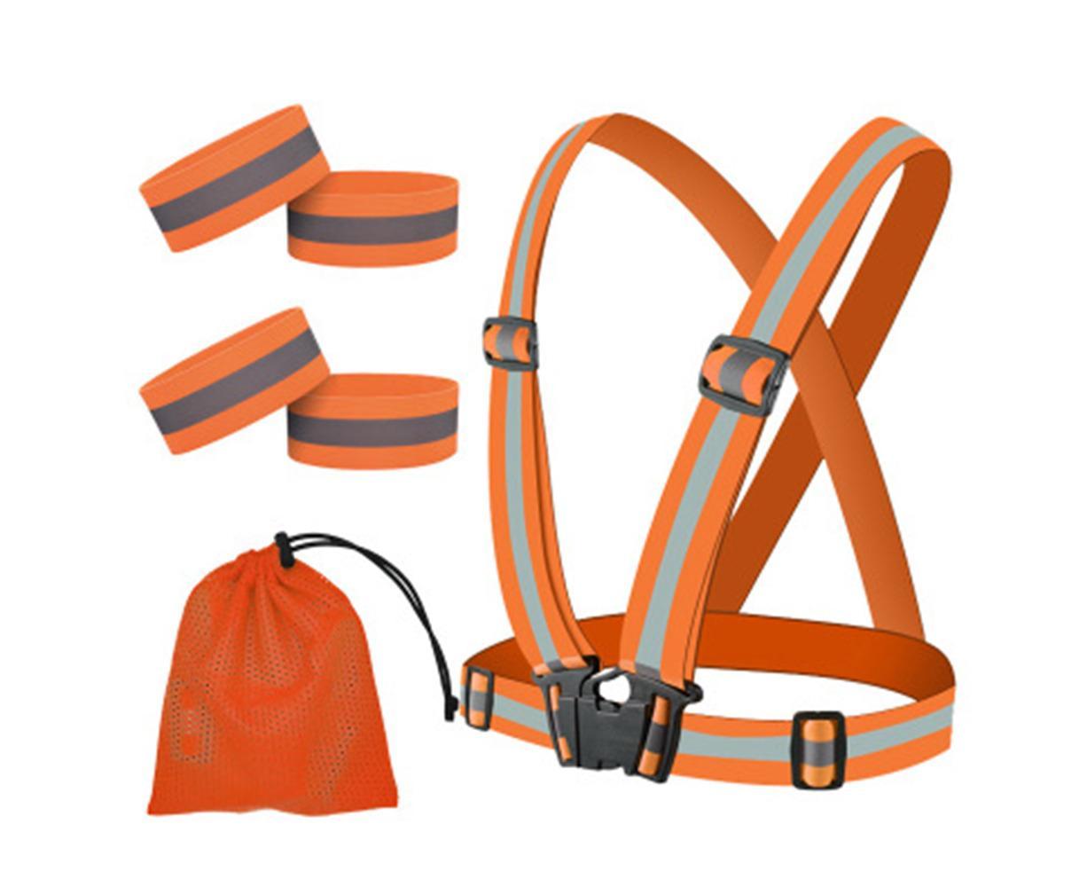 Reflective Gear with Hi-Visibility Bands for Running Jogging,Walking,Cycling - Orange V1263-JX-1226